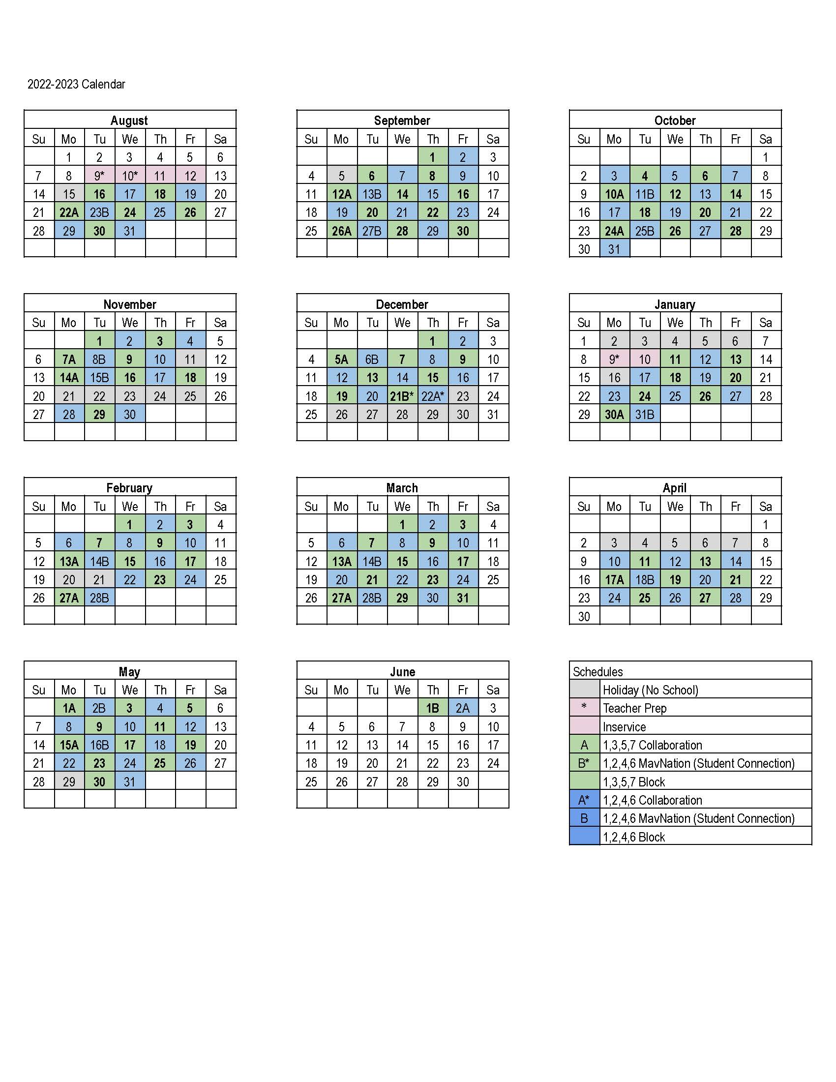 La Costa Canyon Bell Schedule School Calendar