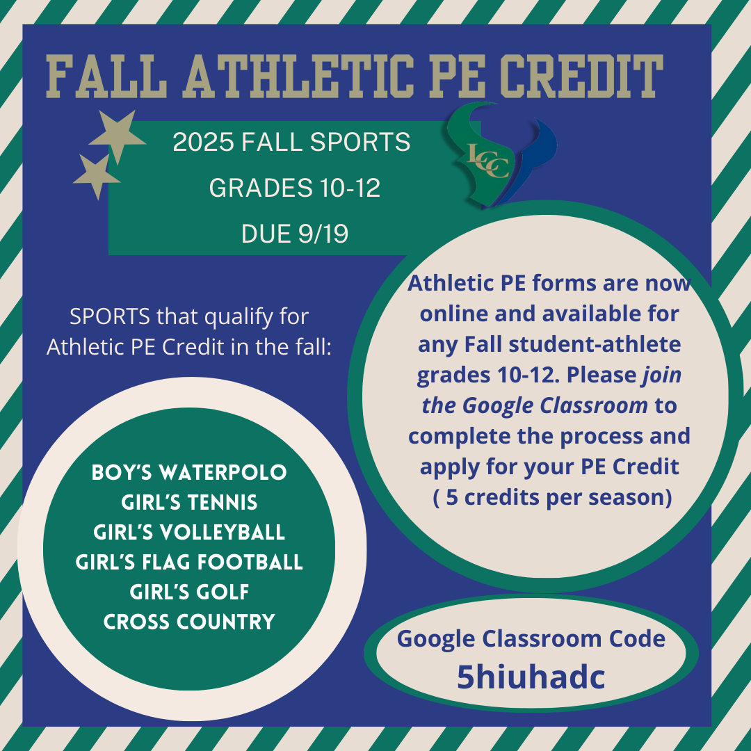 Fall Athletic PE Credit